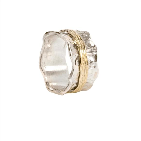NEW MEDITATION RINGS heaven ring in silver/yellow gold